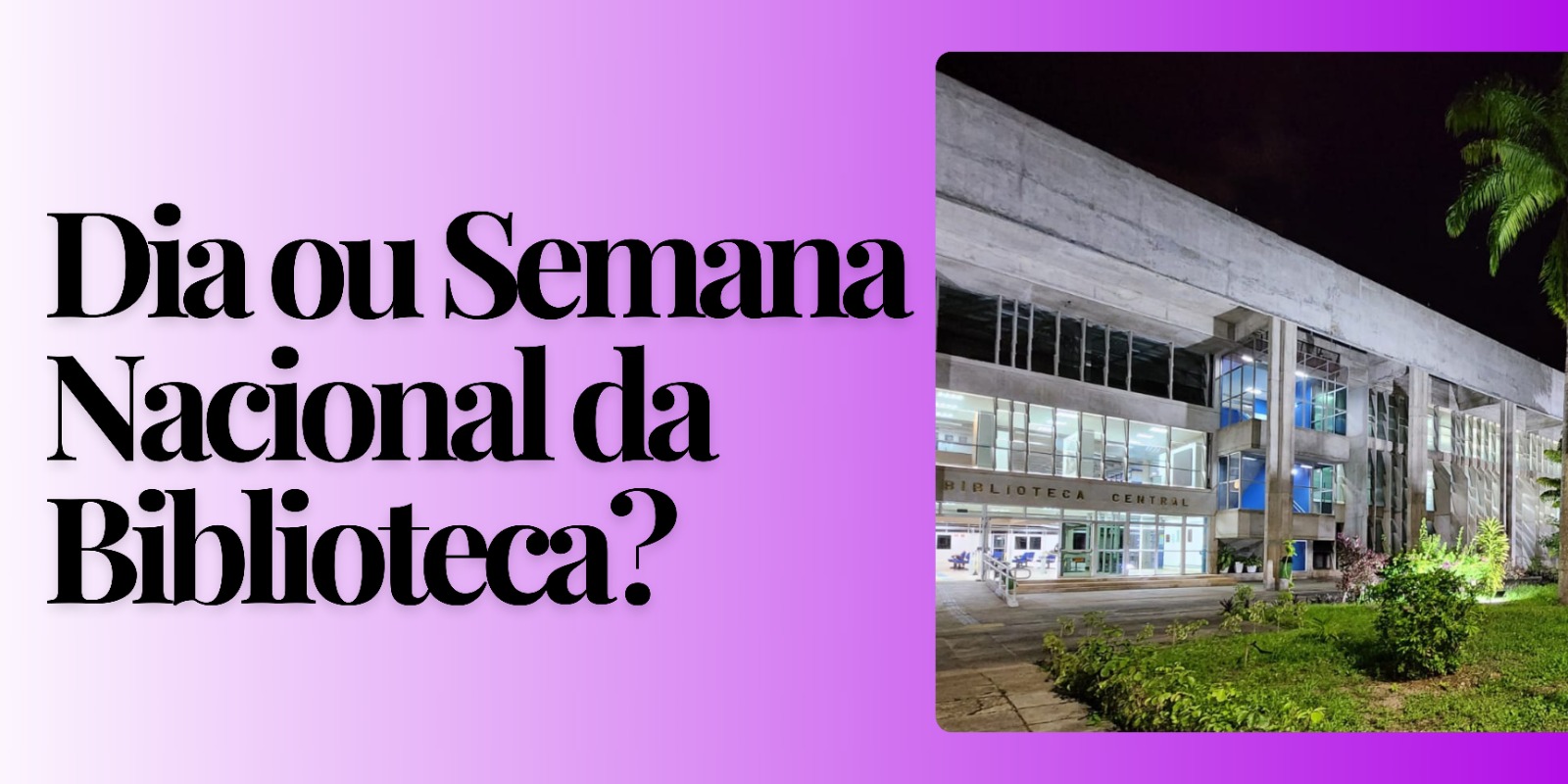 Banner Dia ou Semana da Biblioteca