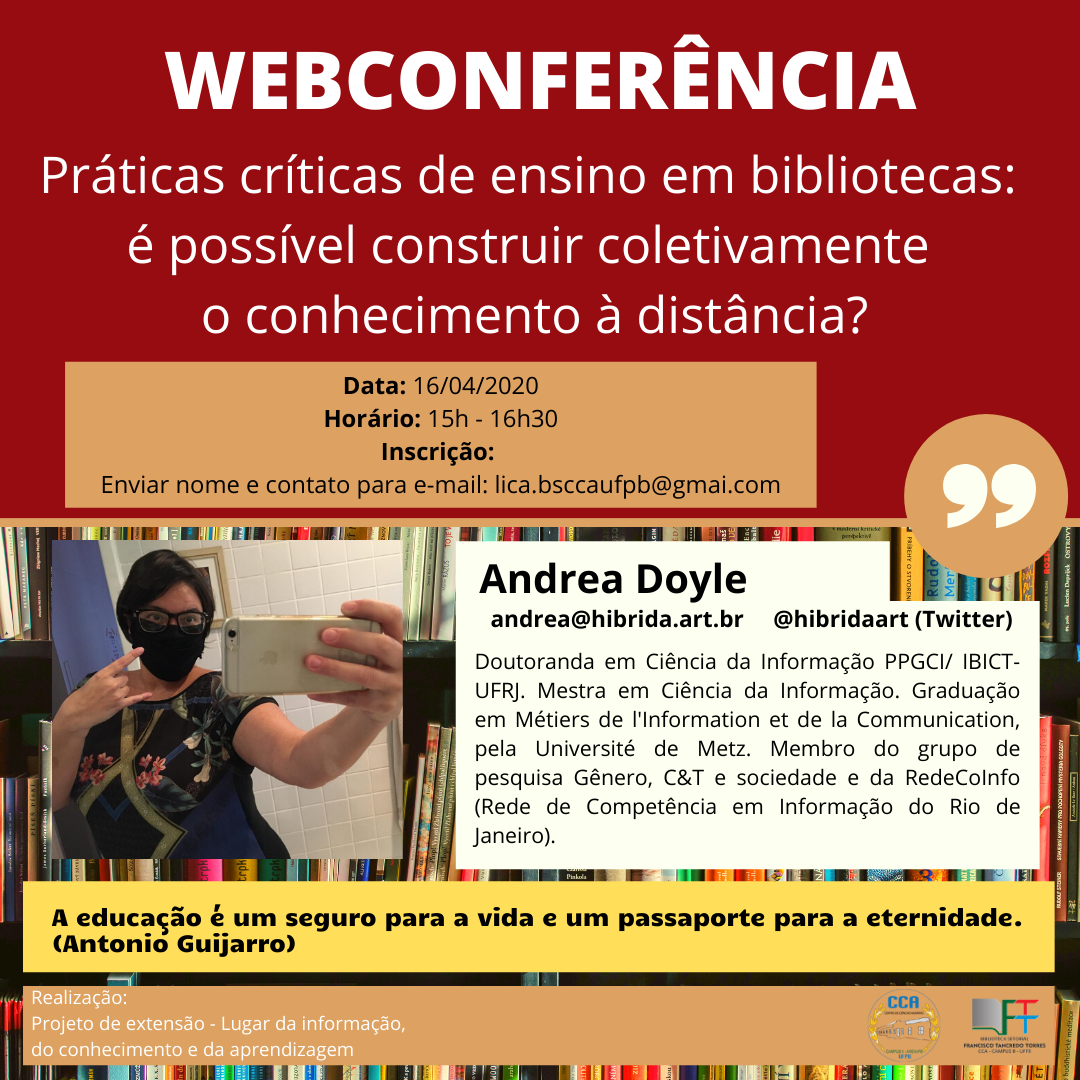 Webconferência - Práticas de ensino em bibliotecas