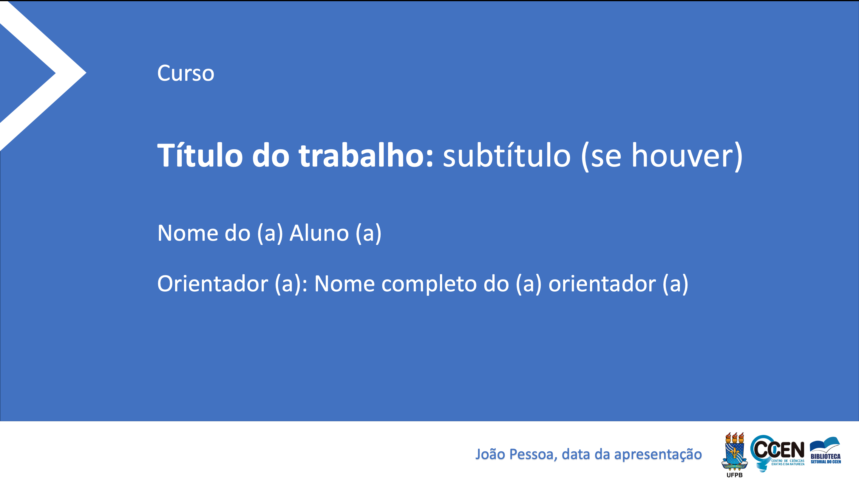 Apresentação oral TCC