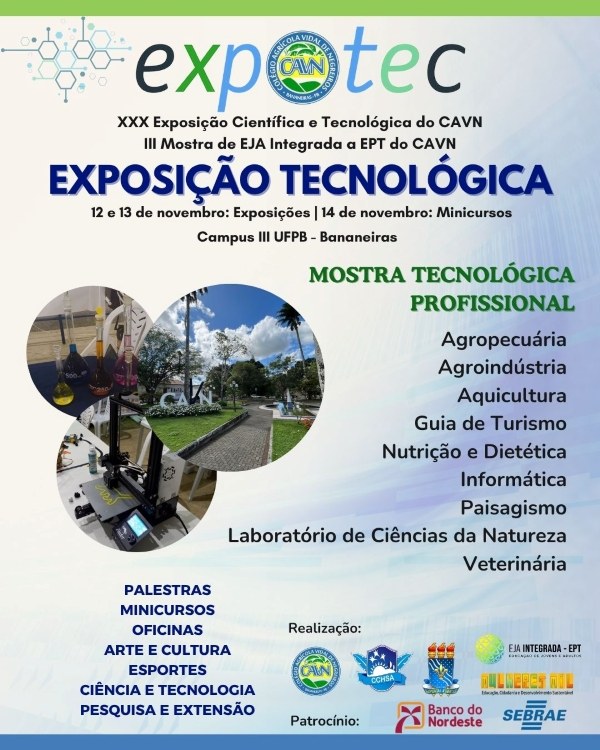 XXX Exposição Científica e Tecnológica do CAVN e III Mostra de EJA Integrada a EPT do CAVN