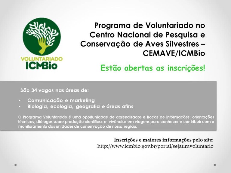 Seja um voluntário ICMBio