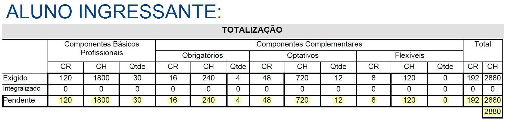 Aluno Ingressante