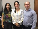 Professor Dr. João Euclides, diretor do CCS, recebe a visita de NITINAN YOTSAKULSATE, aluna do primeiro ano de medicina na Rangsit University (Bangkok, Tailândia).