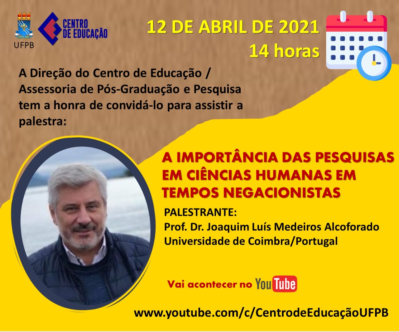 Palestra internacional | A importância das pesquisas em Ciências Humanas em tempos negacionistas