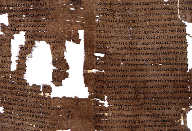 Papyrus Oxyrhynchus 551, com trecho do Canto 14 da Ilíada