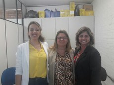 Na foto, profª Juliana, vice coordenadora de Zootecnia; profª Mônica, presidente da CPA e profª Adriana, coordenadora de Zootecnia.