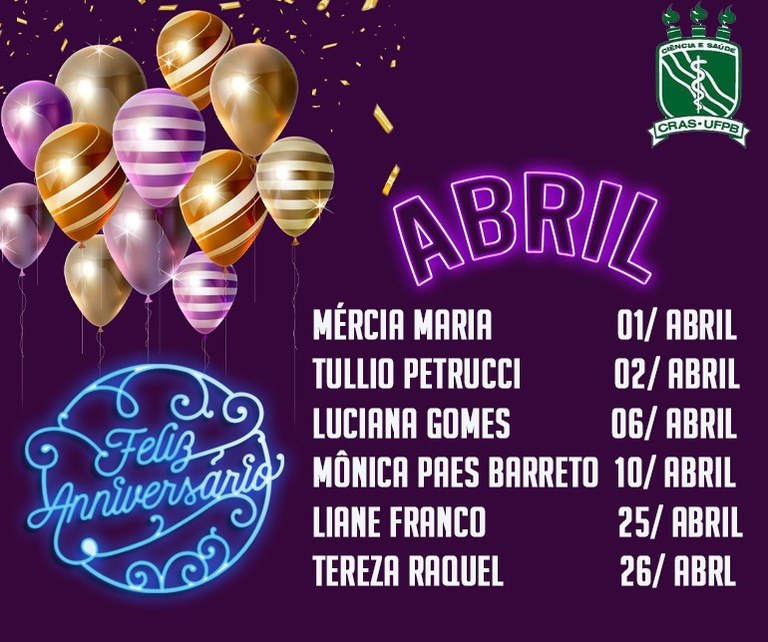 ANIVERSARIANTES ABRIL