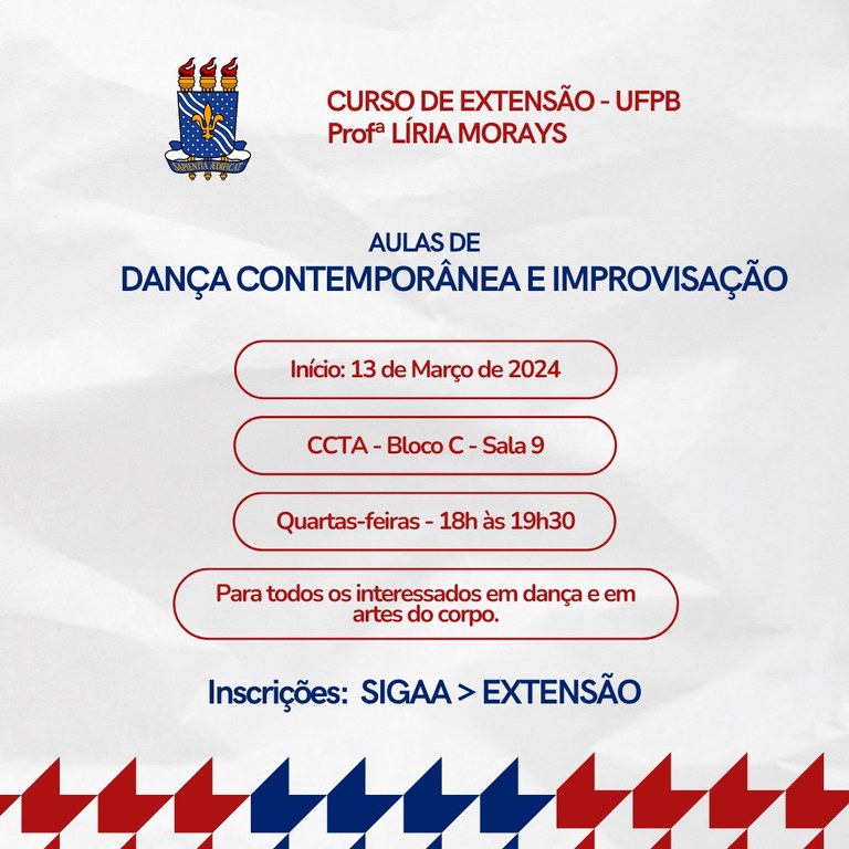 Aulas de dança contemporânea e improvisação