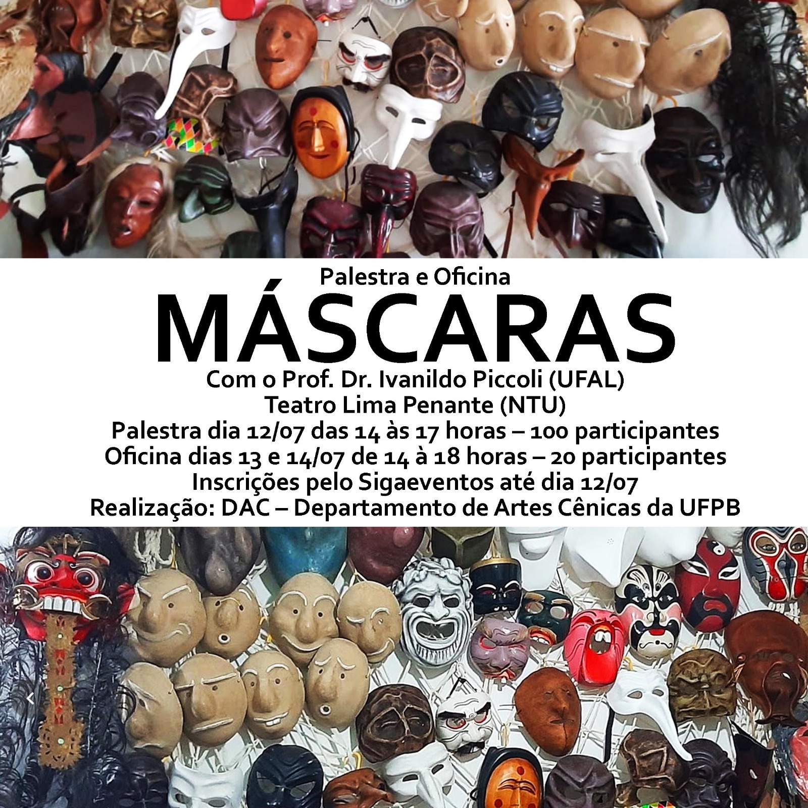 Máscaras - palestra e oficina