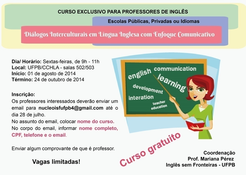 Banner do curso Diálogos Interculturais em Língua Inglesa com Enfoque Comunicativo