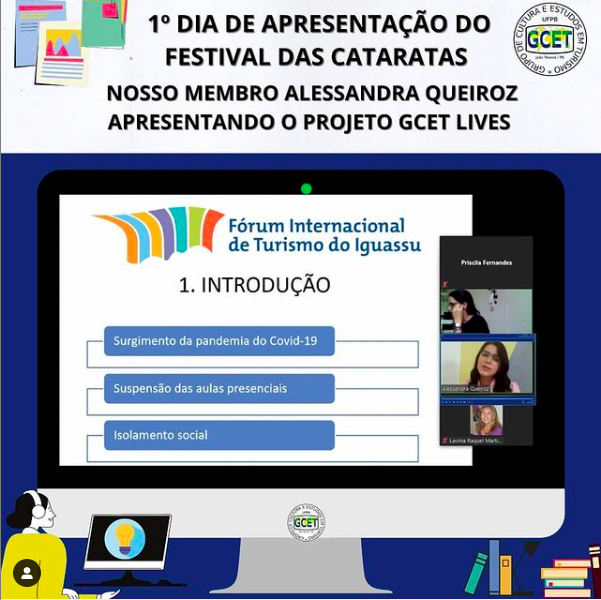 Membro Alessandra Queiroz apresentando o GCET LIVES