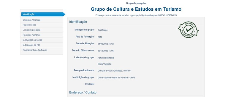 Certificado CNPq