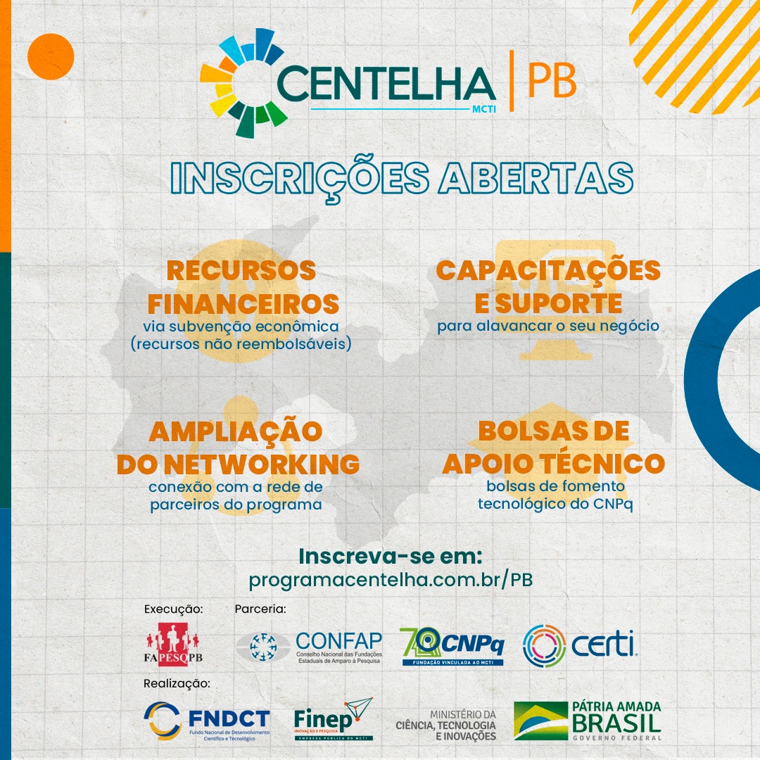 Edital Centelha II PB.