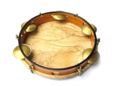 Pandeiro com a pele voltada para baixo
(Foto: pandeiro.com¹)