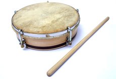 Tamborim comercial, usado principalmente em escolas de samba
(Foto: todosinstrumentosmusicais¹)