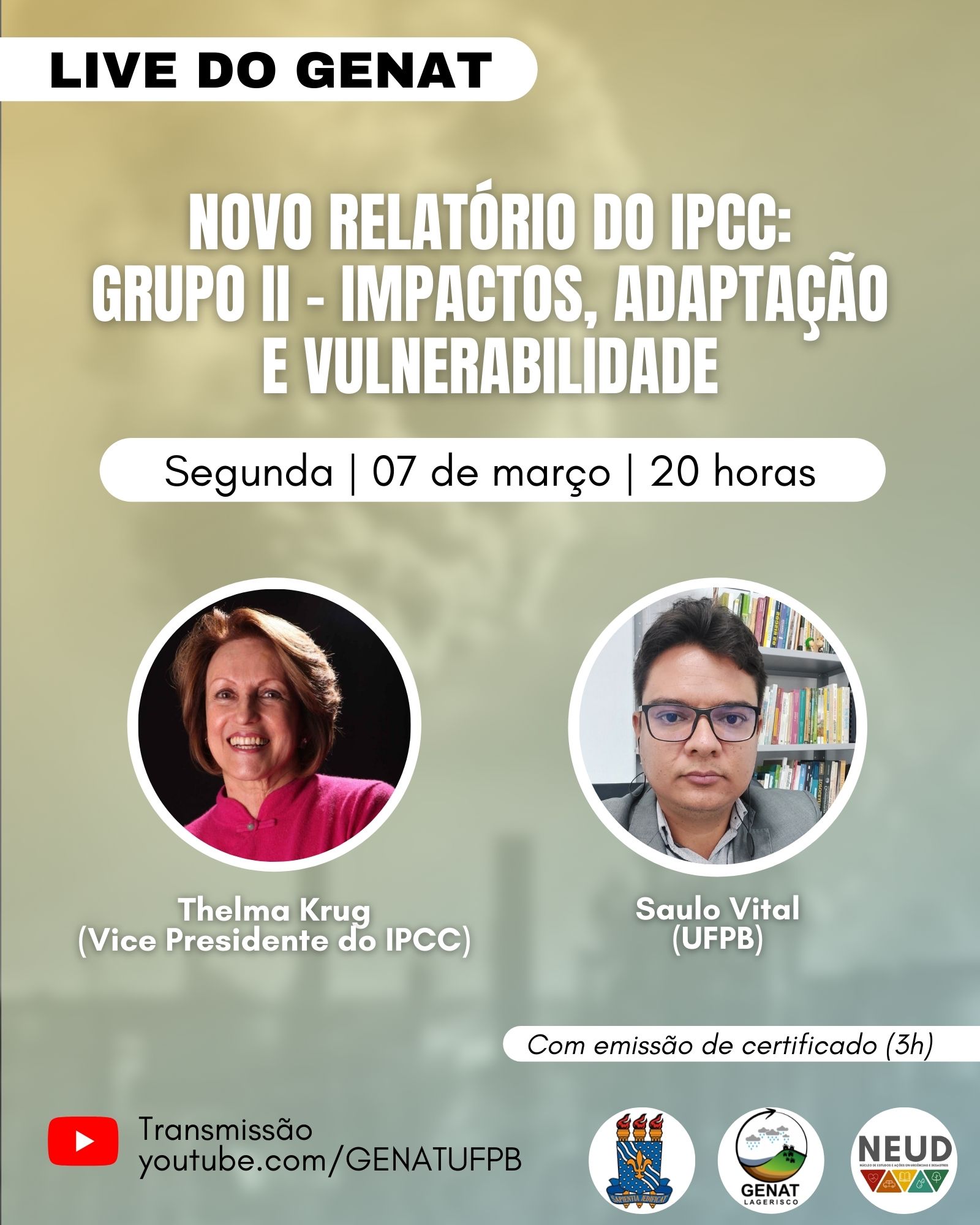 Live - Novo relatório do IPCC: grupo II - impactos, adaptação e vulnerabilidade.