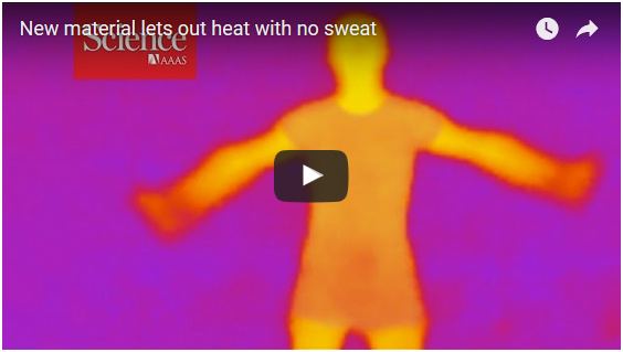 Vídeo - New material lets out heat with no sweat
