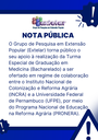 Cartaz Nota Pública