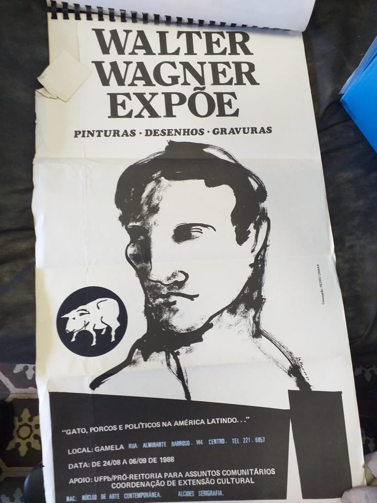 Cartaz de exposição do artista Walter Wagner