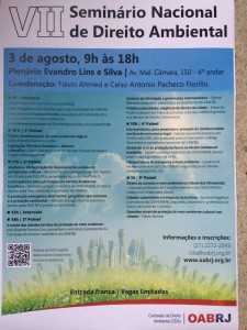 VII SEMINÁRIO NACIONAL DE DIREITO AMBIENTAL