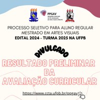 Resultado Preliminar da 5ª Etapa do Processo Seletivo 2024 - Avaliação Curricular (Classificatória)