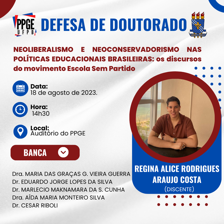 BANCA DE DOUTORADO - REGINA ALICE RODRIGUES ARAUJO COSTA