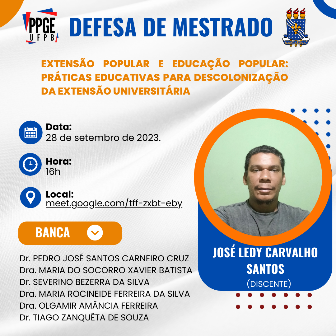 BANCA DE MESTRADO JOSÉ LEDY