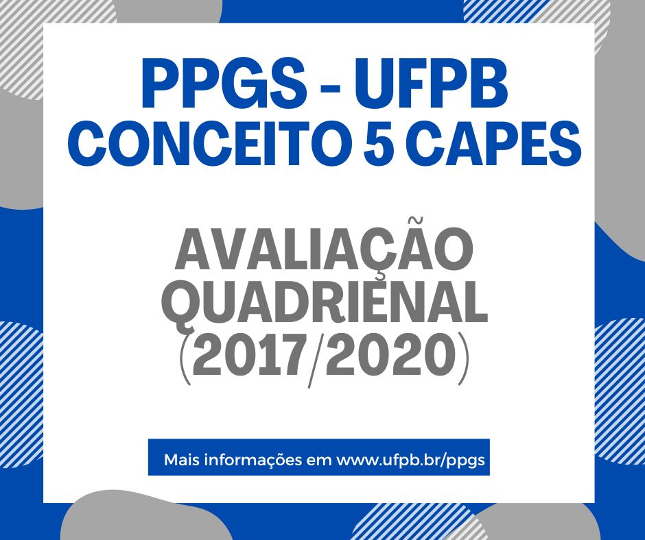 Aguardem mais informações via CAPES e site do PPGS - UFPB