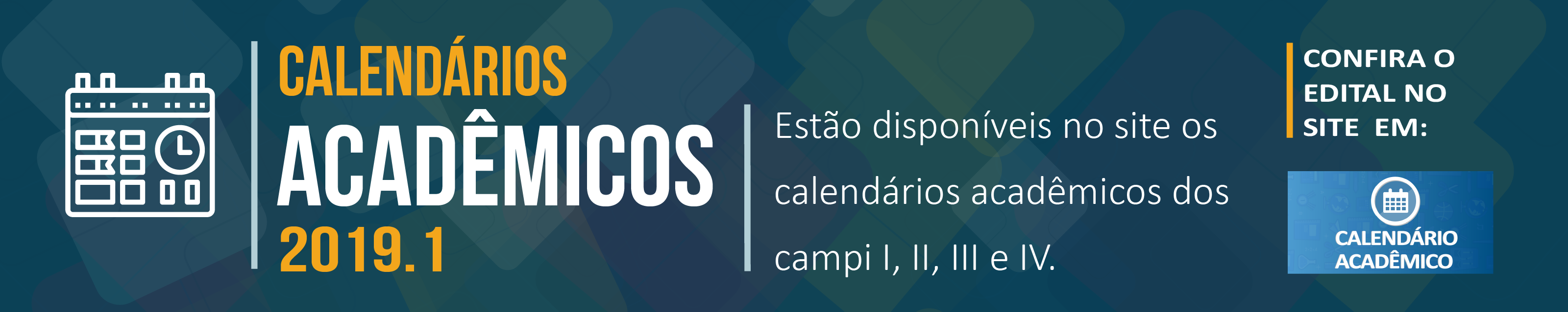 Calendários Acadêmicos 2019.1