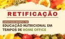 RETIFICAÇÃO EDUCAÇÃO NUTRICIONAL