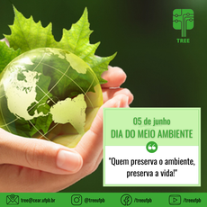 No dia 5 de junho é comemorado em todo o mundo o Dia Mundial do Meio Ambiente.