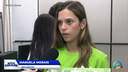 A extensionista e bolsista Manoella Morais explica a importância dos jogos nas ações, na reportagem a TV Arapuan.