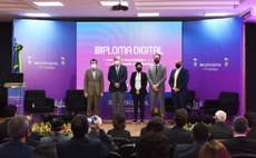 O reitor da UFPB, Valdiney Veloso (o primeiro da direita para esquerda), participou da cerimônia de lançamento, em Brasília. Foto: Catarina de Oliveira Chaves