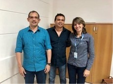 Da esquerda para a direita: Prof. Júlio Pinho; Secretario do OP, Francisco José; e a Profª Marcia Saeger