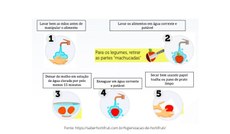 Cartilha traz dicas de cuidados com higiene pessoal e de alimentos, etiqueta respiratória e protocolos de segurança. Foto: Reprodução/Divulgação